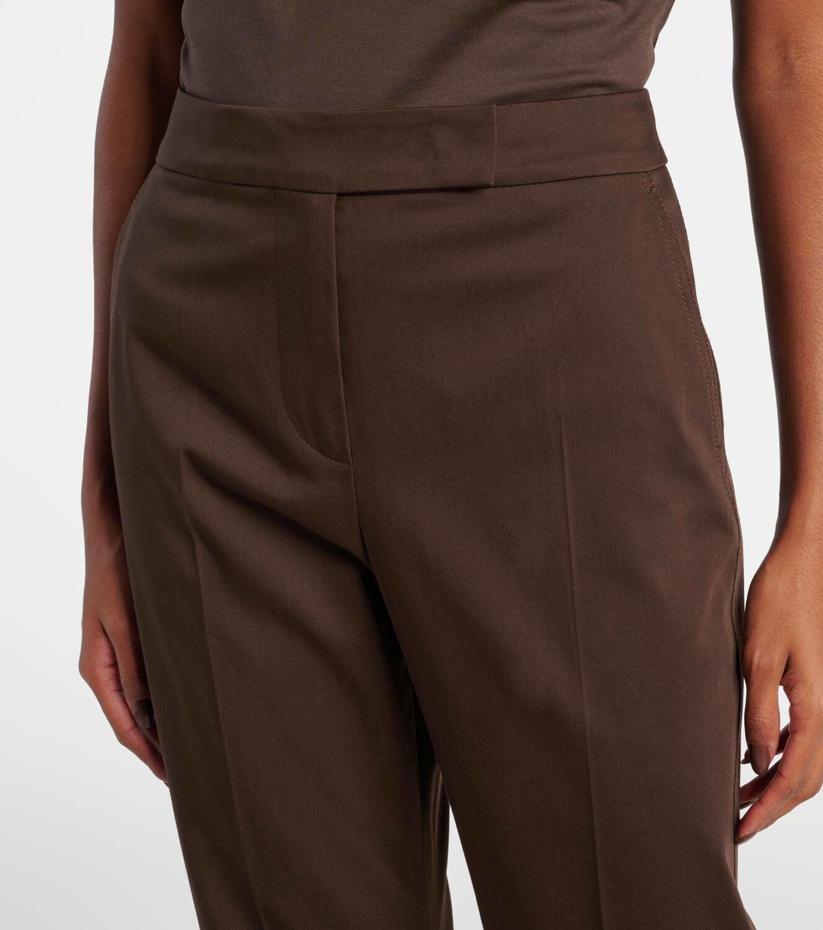 Max Mara Okra cotton cropped pants