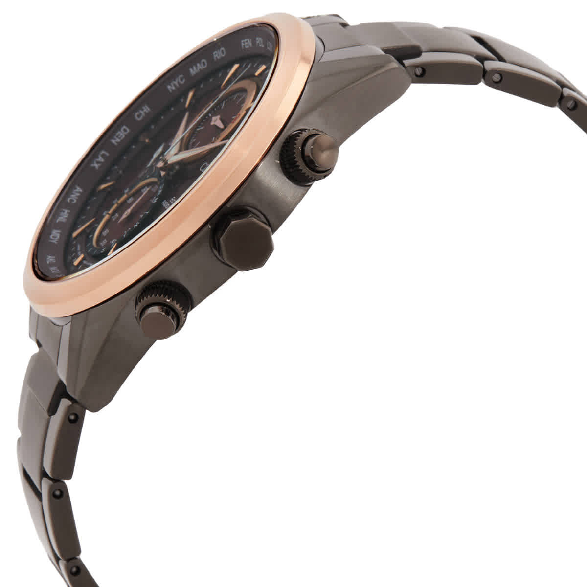 Citizen Perpetual Chronograph Red Dial Mens Watch AT8267-51X