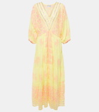 Juliet Dunn Printed cotton maxi dress