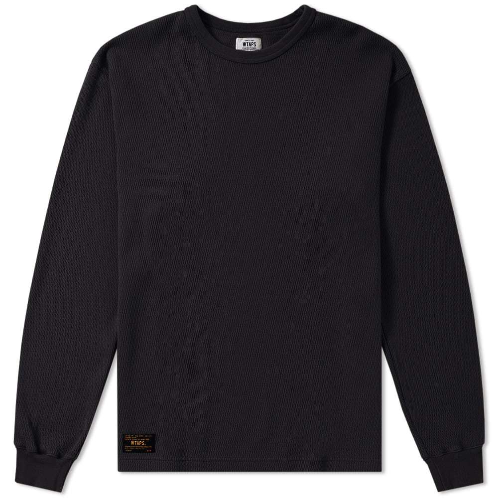WTAPS Long Sleeve Waffle 01 Tee Black WTAPS