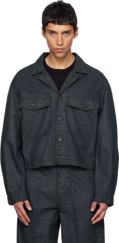Photo: LEMAIRE Black Trucker Denim Jacket