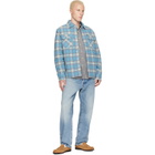 Polo Ralph Lauren Blue Felted Wool Collared Overshirt
