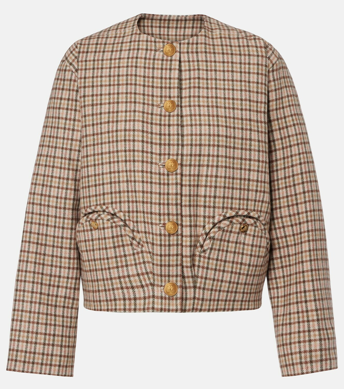 Blazé Milano Altai checked wool and cashmere jacket
