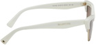 Valentino Off-White Cat-Eye Sunglasses