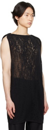 Nicolas Andreas Taralis Black Spider Web Tank Top