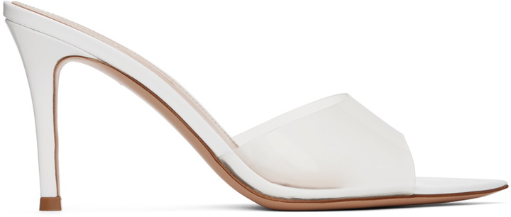 Photo: Gianvito Rossi White Elle 85 Mules