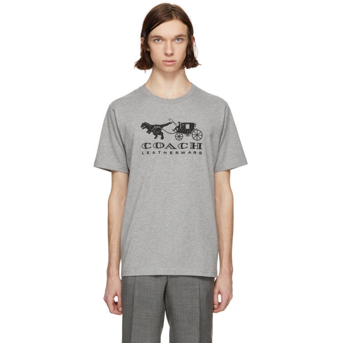 Photo: Coach 1941 Grey Embroidered Rexy and Carriage T-Shirt