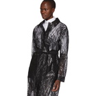 Christopher Kane Black Plastic Lace Trench Coat