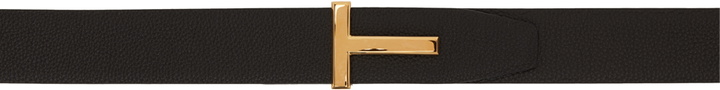 Photo: TOM FORD Brown & Black T Icon Reversible Belt