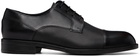 BOSS Black Cap-Toe Leather Derbys