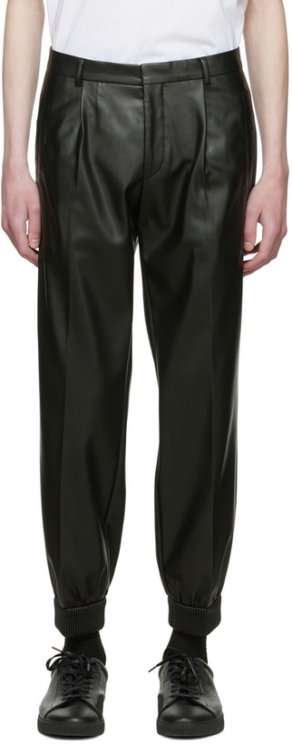 Photo: Hugo Black Faux-Leather Trousers