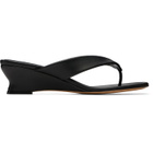Le Monde Beryl Black Micro Wedge Thong Heeled Sandals