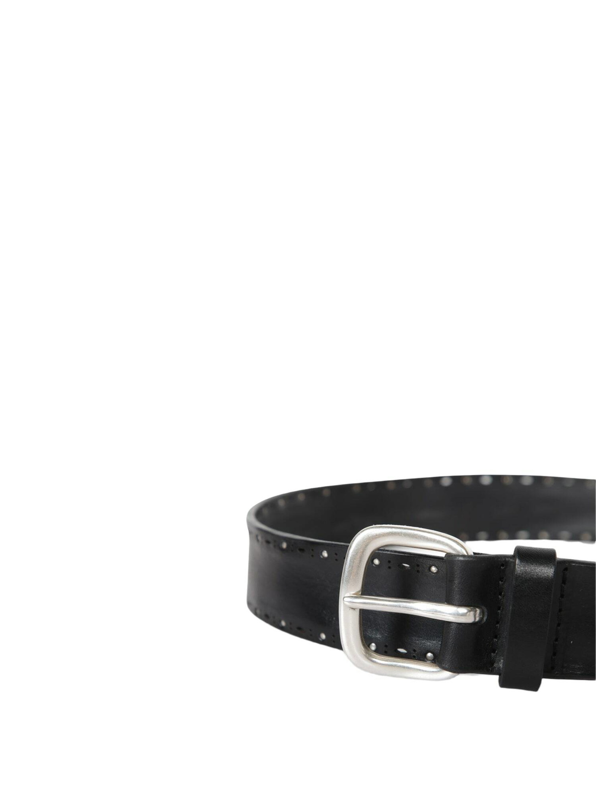 Orciani Studded Bull Soft Black Belt