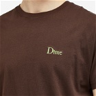 Dime Men's Classic Small Logo T-Shirt in Deep Brown