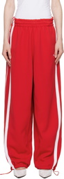 VETEMENTS Red Oval Logo Gym Sweatpants