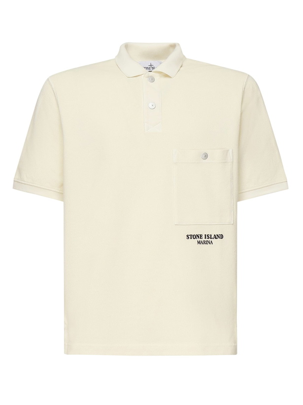 Photo: Stone Island Piqué Polo With Chest Pocket