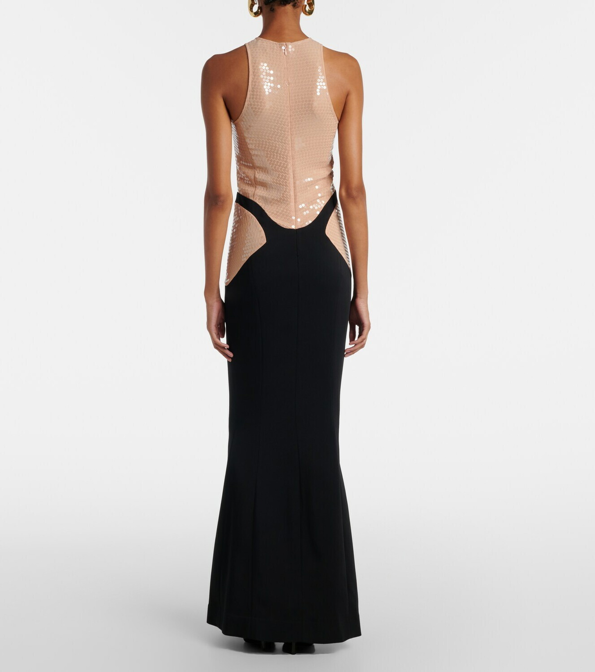 Mugler re/edit sequined crêpe gown