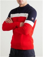 Fusalp - Brady Colour-Block Stretch-Knit Sweater - Red