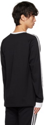 adidas Originals Black Adicolor Classics 3-Stripes Long Sleeve T-Shirt