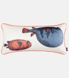 Fornasetti Pesci printed silk cushion
