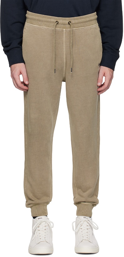 Photo: BOSS Taupe Relaxed-Fit Track Pants