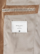 Boglioli - Slim-Fit Shawl-Lapel Cotton-Velvet Tuxedo Jacket - Brown