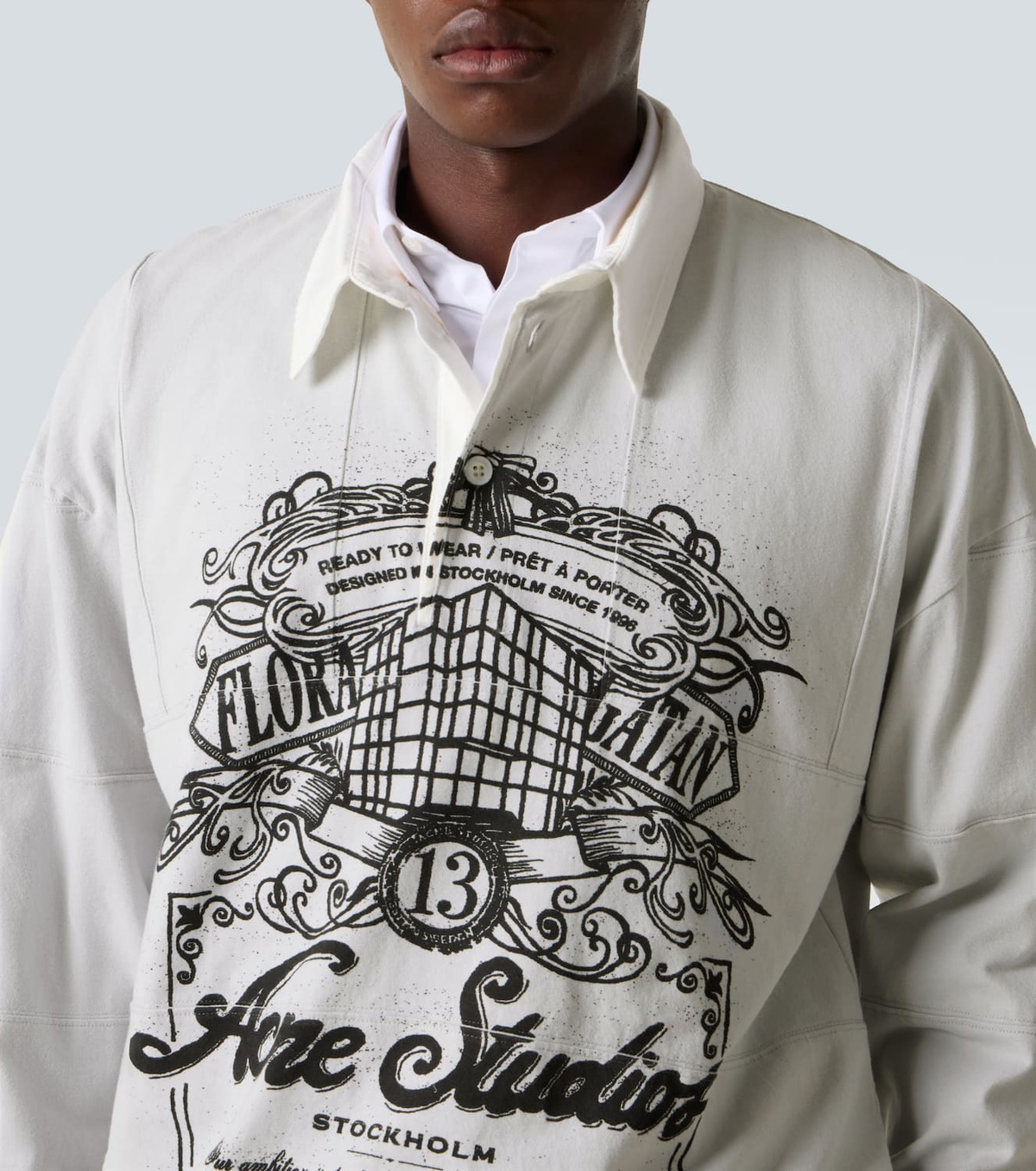 Acne Studios Logo cotton polo shirt