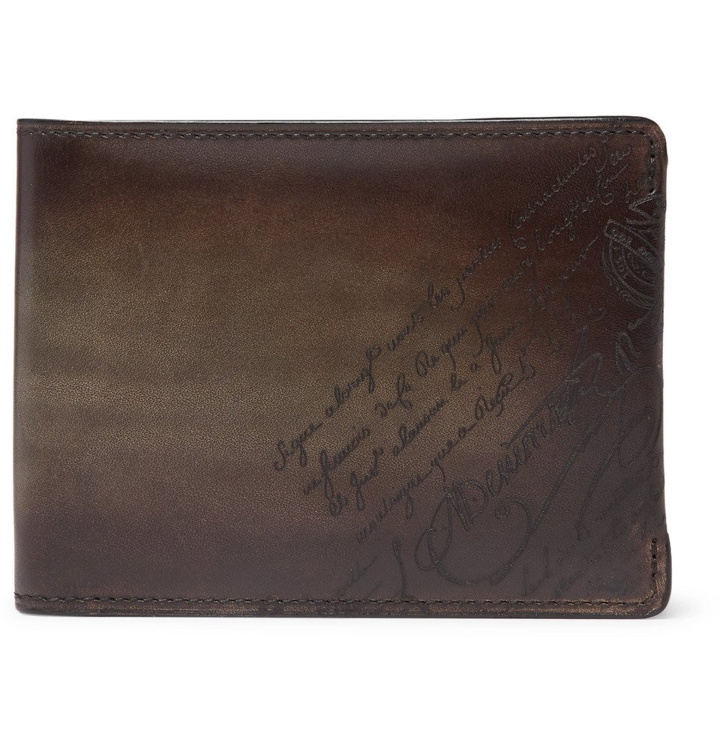 Photo: Berluti - Scritto Leather Billfold Wallet - Dark brown