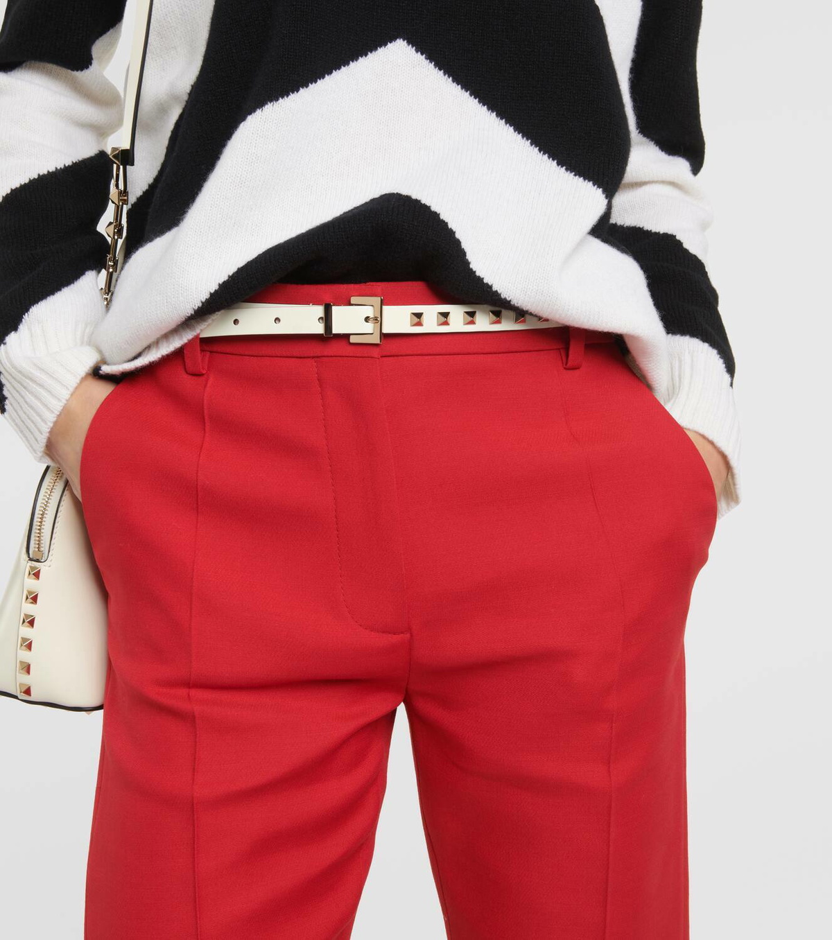 Valentino Garavani Rockstud slim leather belt Valentino Garavani