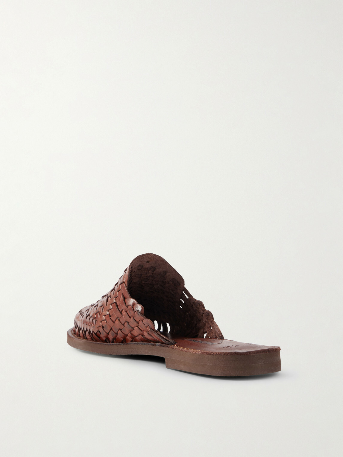 Yuketen - Polanco Woven Leather Mules - Brown