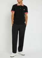 Valentino Garavani Vlogo Piqué Cotton Polo Shirt Black