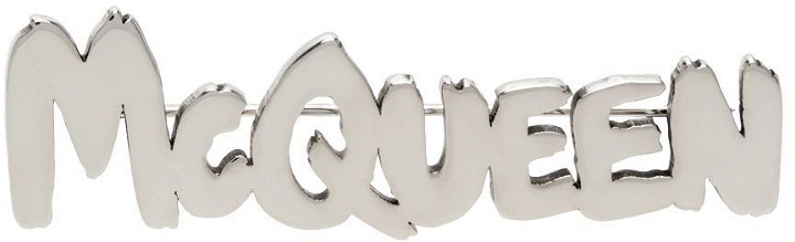 Photo: Alexander McQueen Silver Graffiti Logo Tie Bar