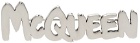 Alexander McQueen Silver Graffiti Logo Tie Bar