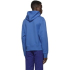 SSENSE WORKS SSENSE Exclusive Jeremy O. Harris Blue Cursive Text Hoodie