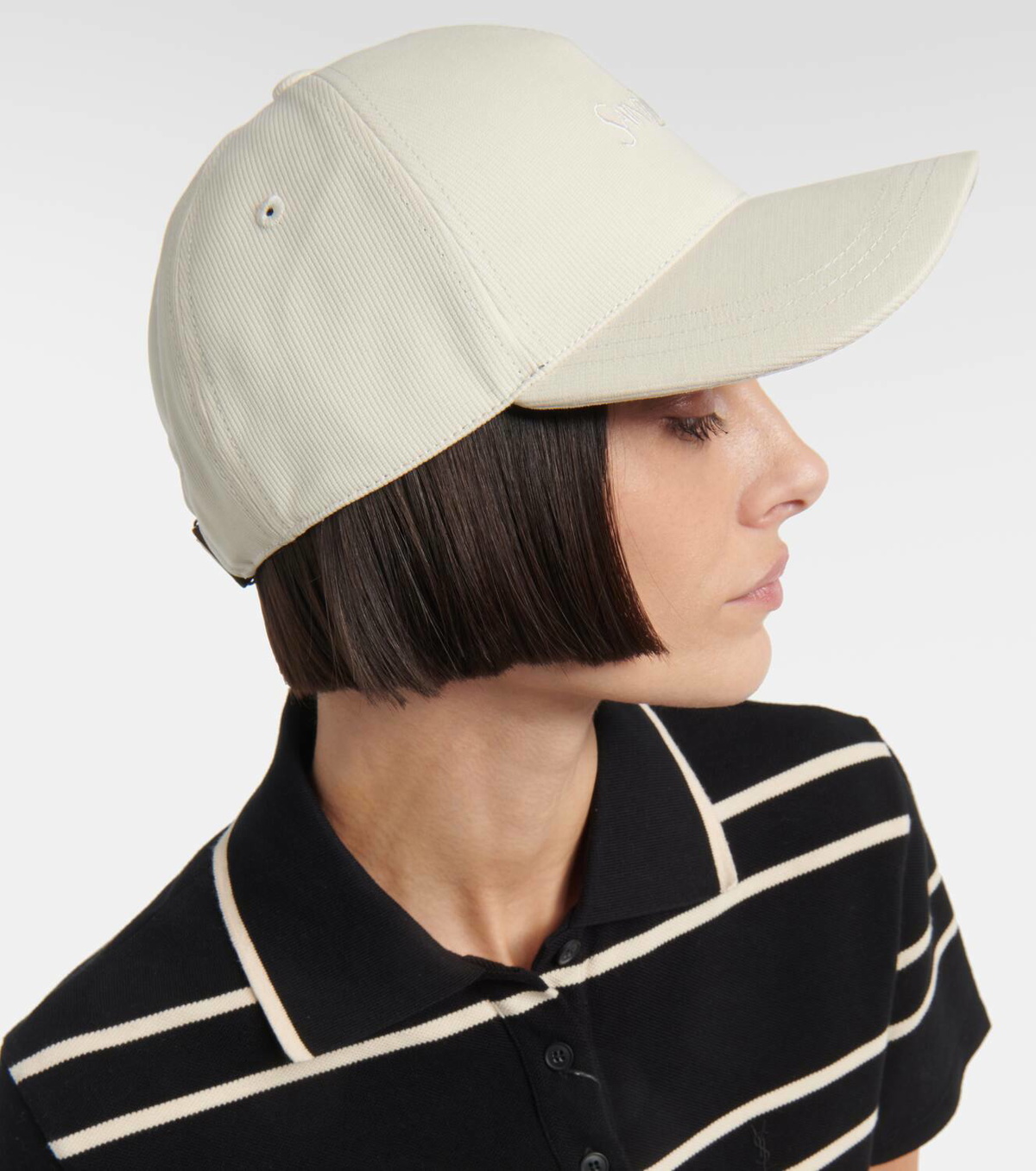 Saint Laurent Embroidered baseball cap