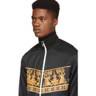 Versace Black Statues Zip-Up Jacket