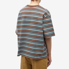 Checks Downtown Men's Stripe T-Shirt in Brown/Blue
