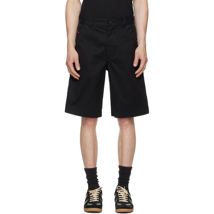 Photo: Diesel Black Cotton Stonewash Treatment Shorts