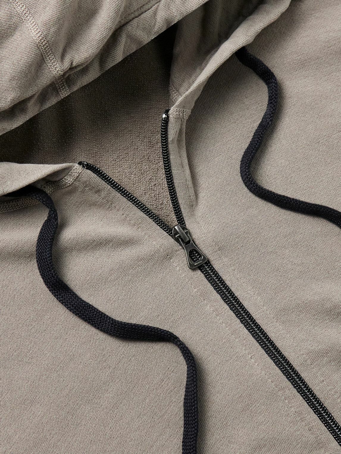 James Perse - Garment-Dyed Cotton-Jersey Zip-Up Hoodie - Gray