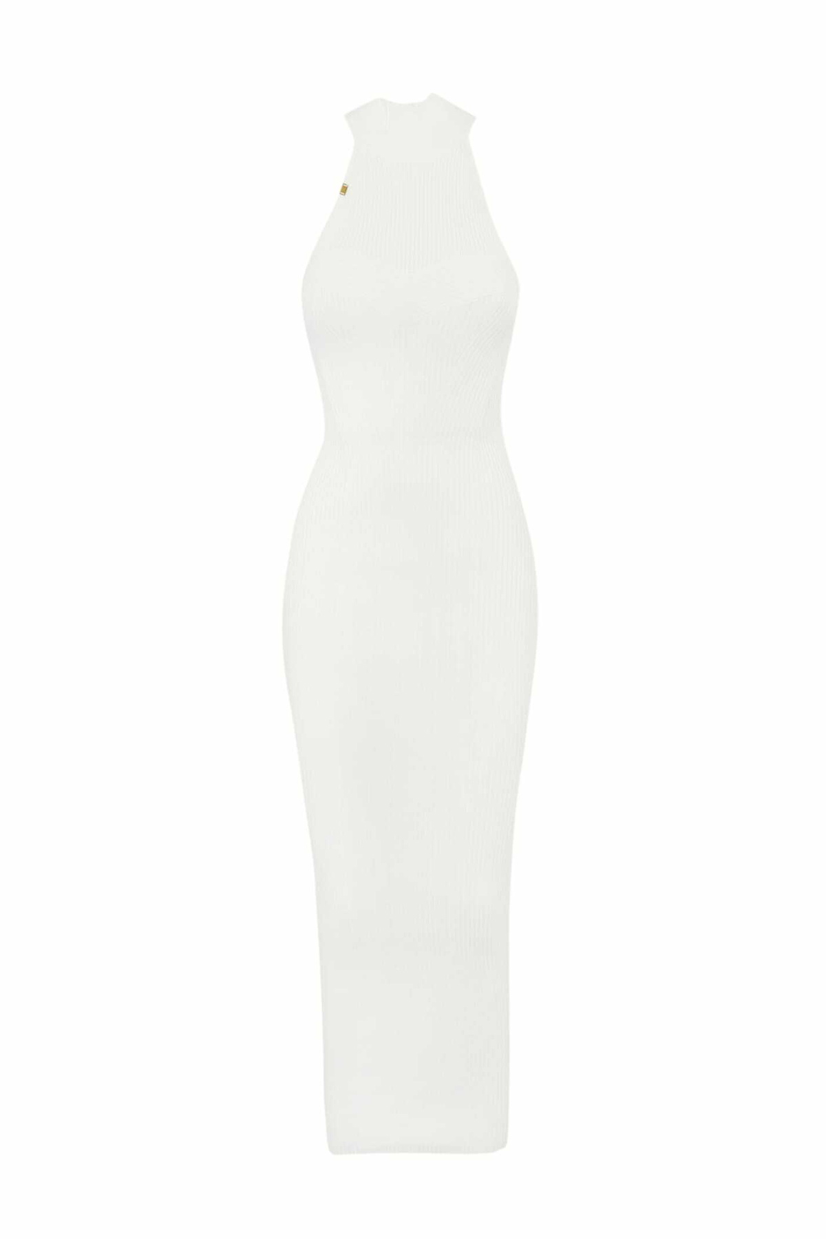 Elisabetta Franchi Ribbed Viscose Dress With Heart Design Elisabetta Franchi