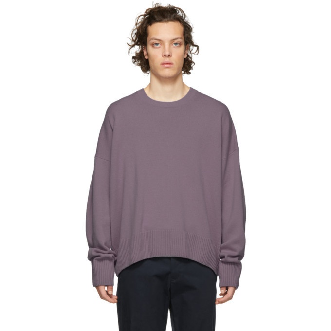 Photo: AMI Alexandre Mattiussi Purple Cashmere Oversized Sweater