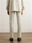 Rubinacci - Luca Tapered Herringbone Linen Suit Trousers - Neutrals