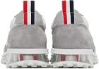 Thom Browne White & Gray Tech Runner Sneakers