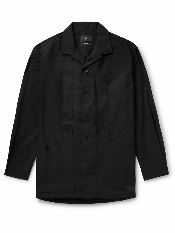 Photo: Y-3 - Camp-Collar Organic Cotton-Blend Shirt - Black