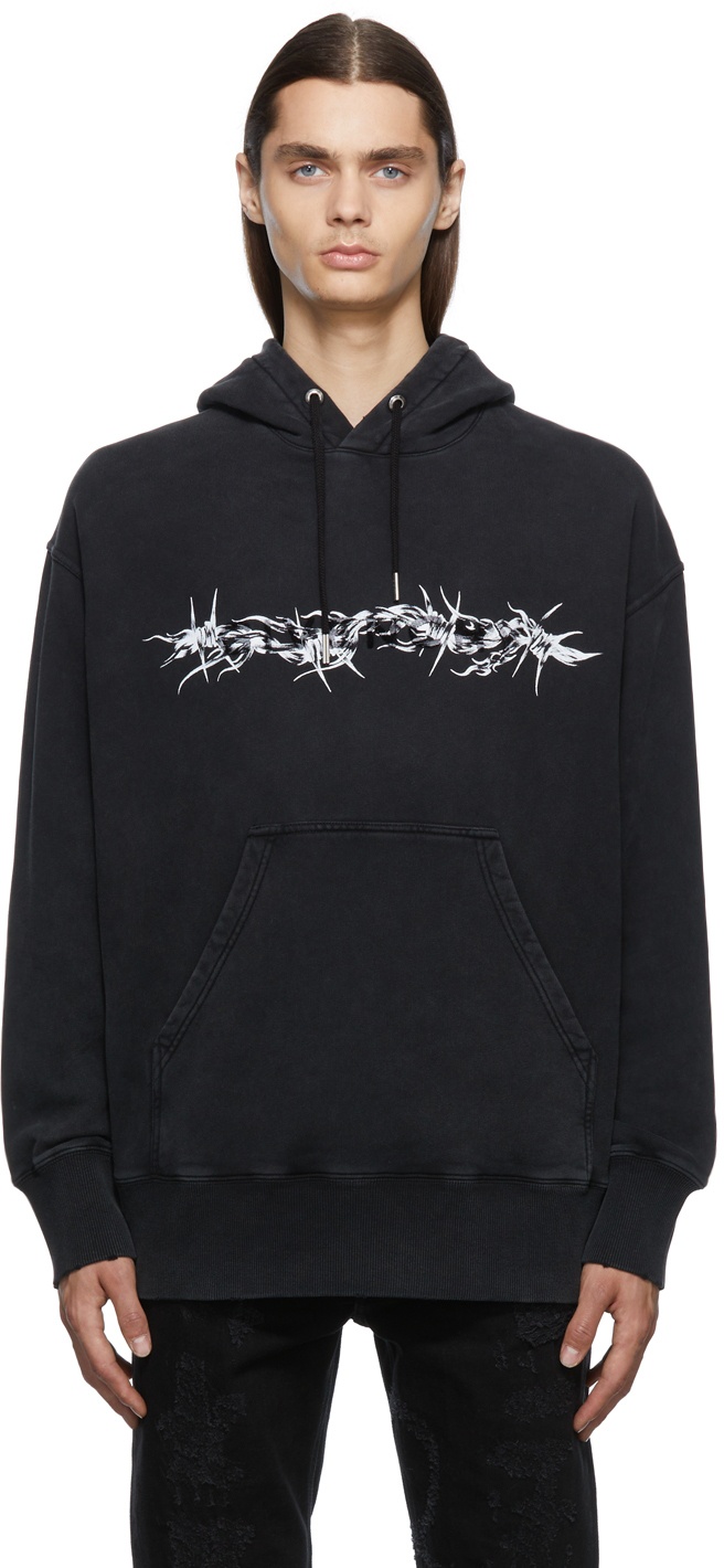 Givenchy Black Barbed Wire Hoodie Givenchy
