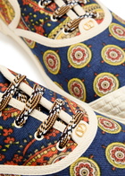 Valentino Garavani Bay By Bay Printed Denim Sneakers Multicoloured
