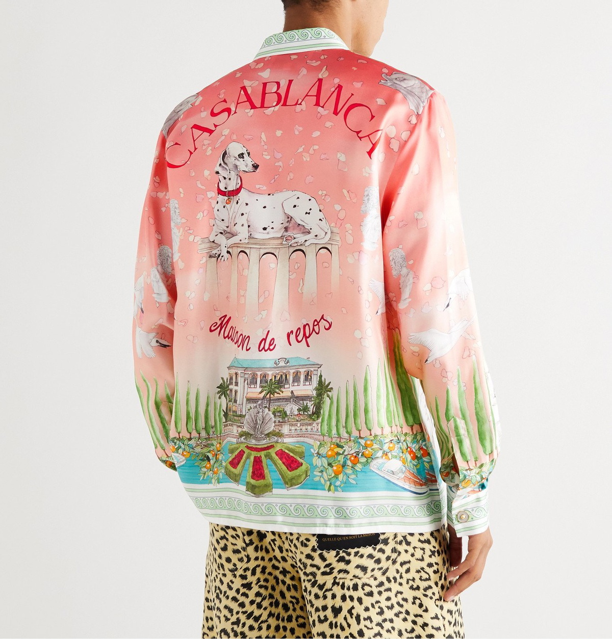 Casablanca - Printed Silk-Twill Shirt - Pink Casablanca