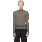 Rick Owens Gray Tower Ribbed Lupetto Sweater