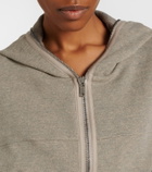 Rick Owens Cropped cotton-blend jersey hoodie
