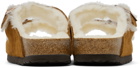 Birkenstock Brown Narrow Arizona Shearling Sandals